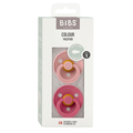 Bibs 2 Sucettes Colour Symetic Dusty Pink / Coral  Size 2 +6