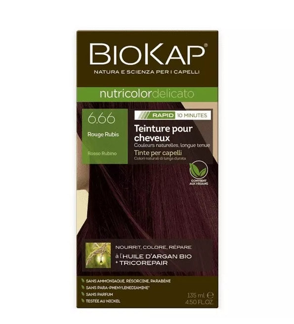 Biokap Delicato Rapid 6.66 Coloration Végétale Rouge Rubis