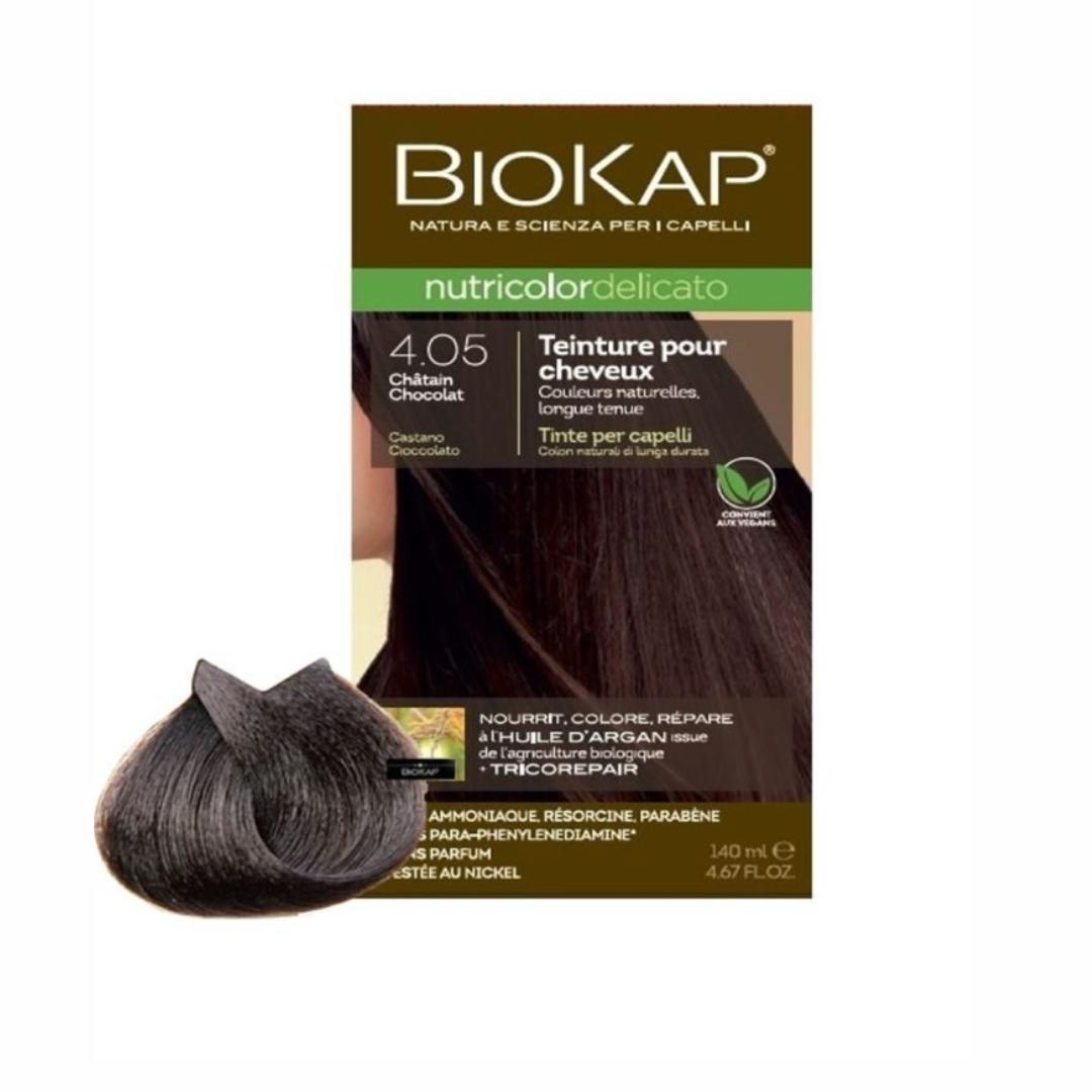 Biokap Nutricolor Delicato 4.05 Châtain Naturel Froid Coloration