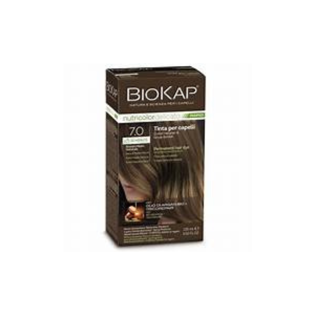 Biokap Delicato 7.0 Coloration Blond Moyen Naturel Cuirs Chevelus Sensibles