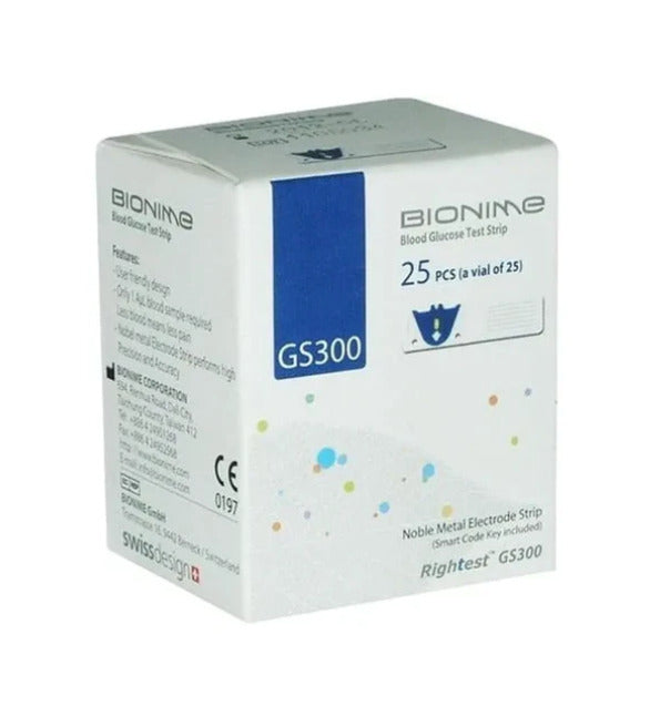 BIONIME Bandelettes Autocontrôle Glycémie 25 Tests