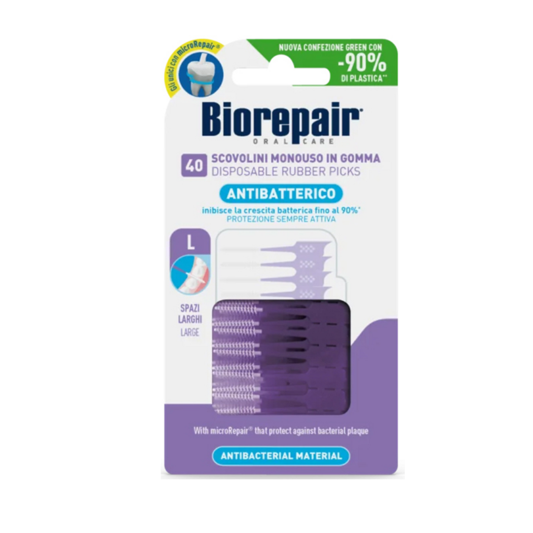 Biorepair Brossettes Interdentaires Jetables Large 40 Pièces