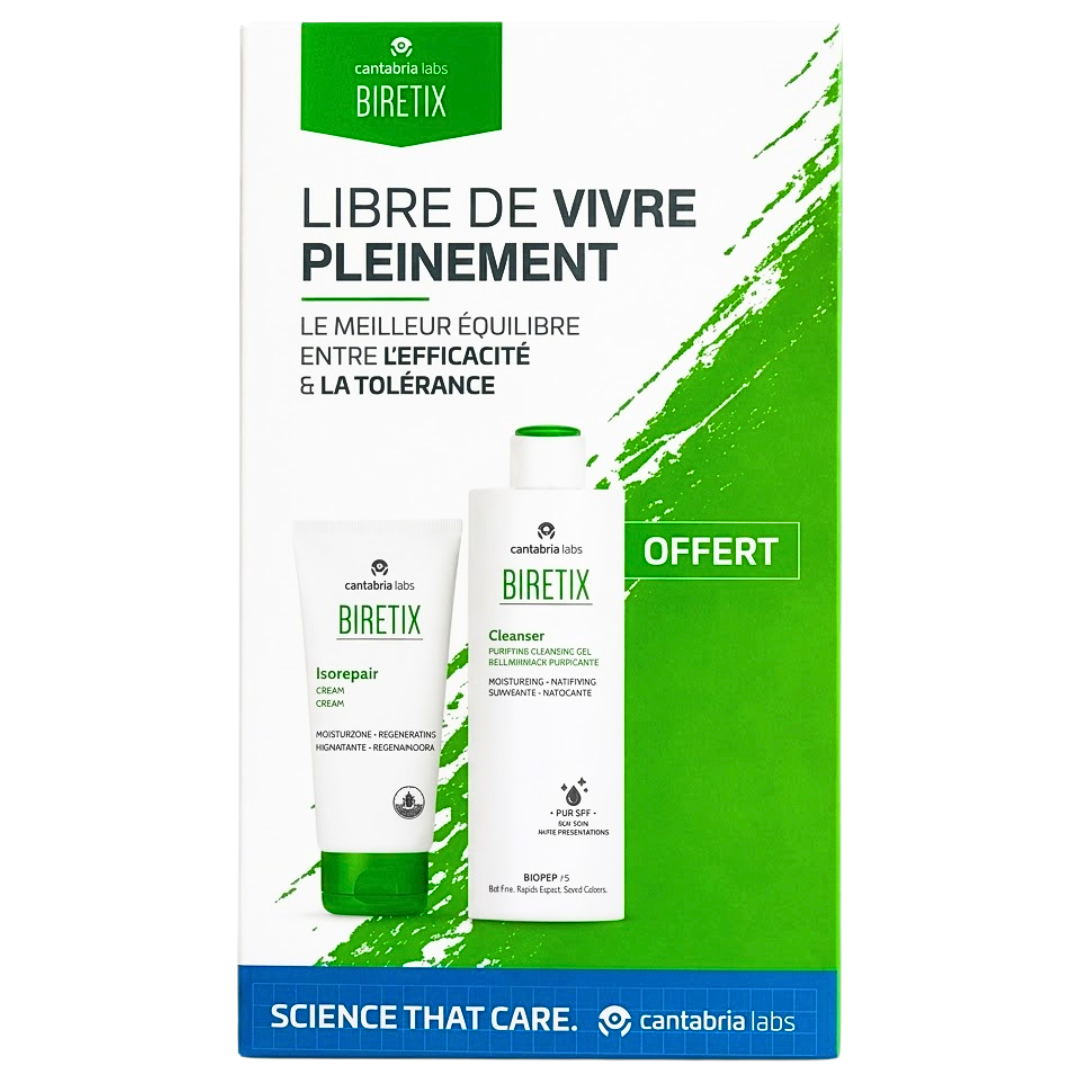 BIRETIX - Pack Isorepair Crème 50ml + Cleanser 200ml