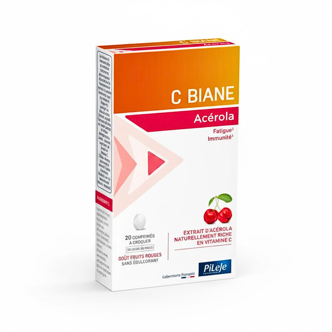 PILEJE C Biane Acerola 20 comprimés Vitamine C