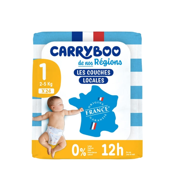 Carryboo Couches T1 2-5kg 24 unités
