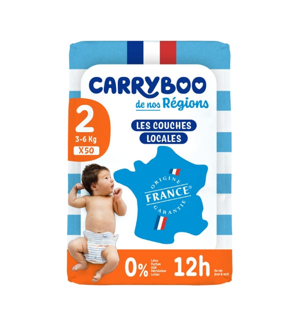 Carryboo Couches T2 3-6kg 50 Unités