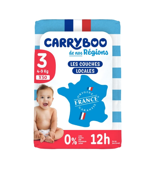 Carryboo Couches Taille 3 Change Bébé 4-9 kg 50 unités