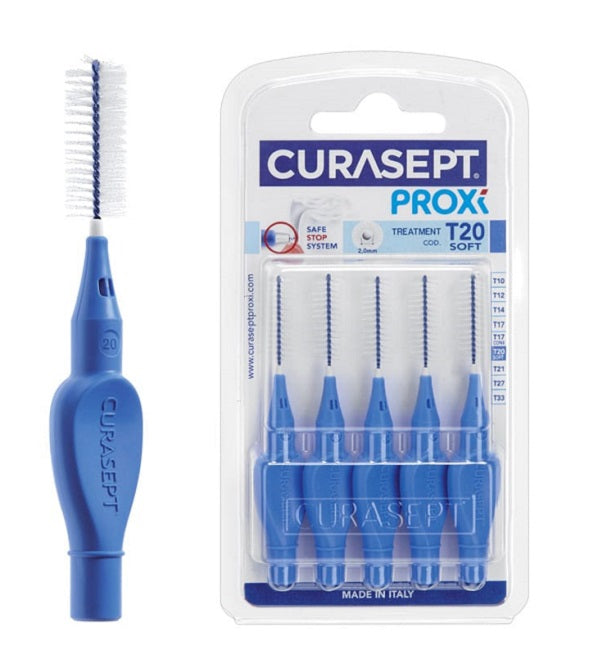 CURASEPT Proxy Brossette T20 ناعمة زرقاء ×5