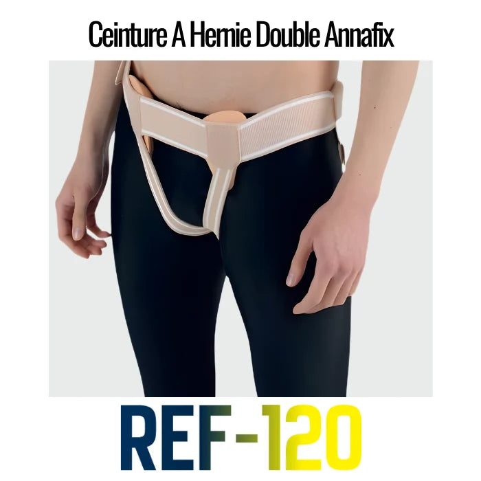 Annafix Ceinture à Hernie Double REF-120 Maintien Bilatéral