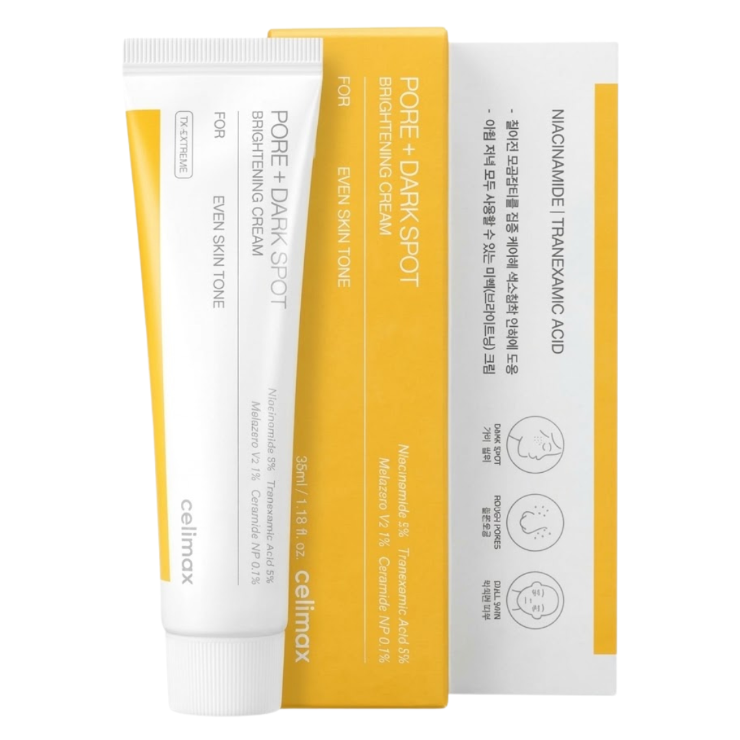 Celimax Pore + Dark Spot Brightening Cream 35ml — crème anti-taches pores niacinamide K-beauty Maroc