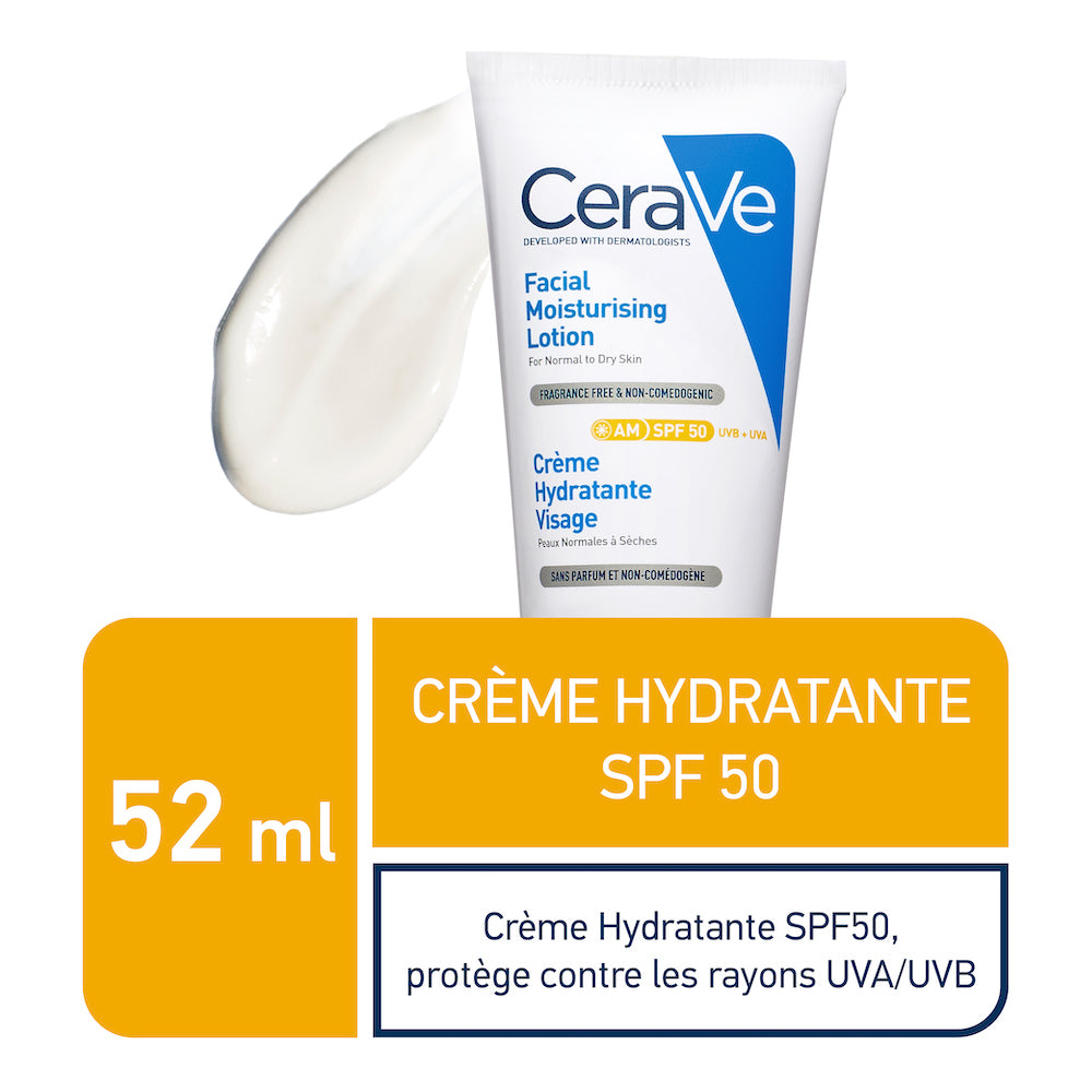 CeraVe Crème Hydratante SPF50 Protection Quotidienne 52ml