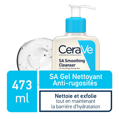 CeraVe SA جل منظف ومقشر للوجه والجسم 473 مل