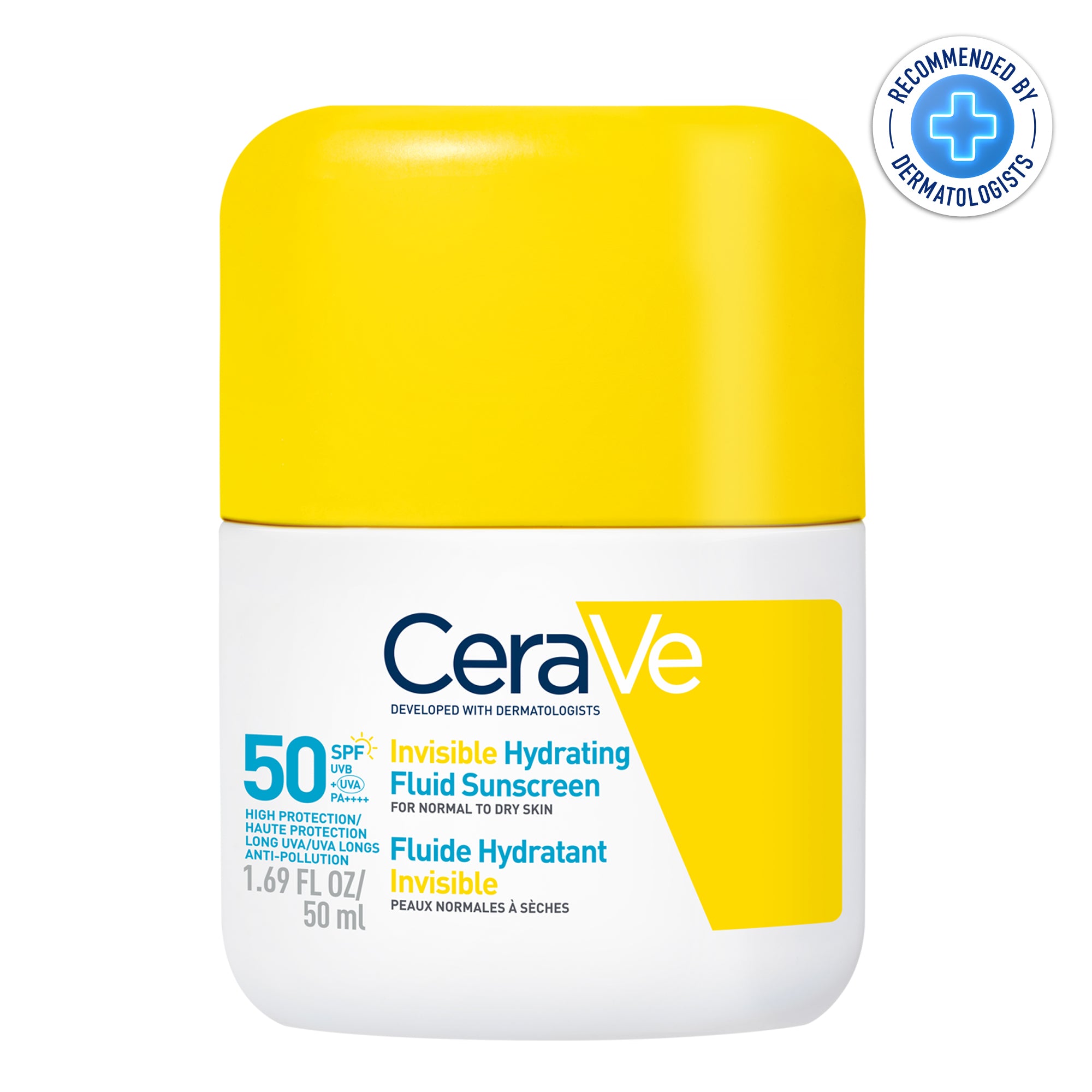 CeraVe Fluide Hydratant Invisible SPF50 Visage 50ml