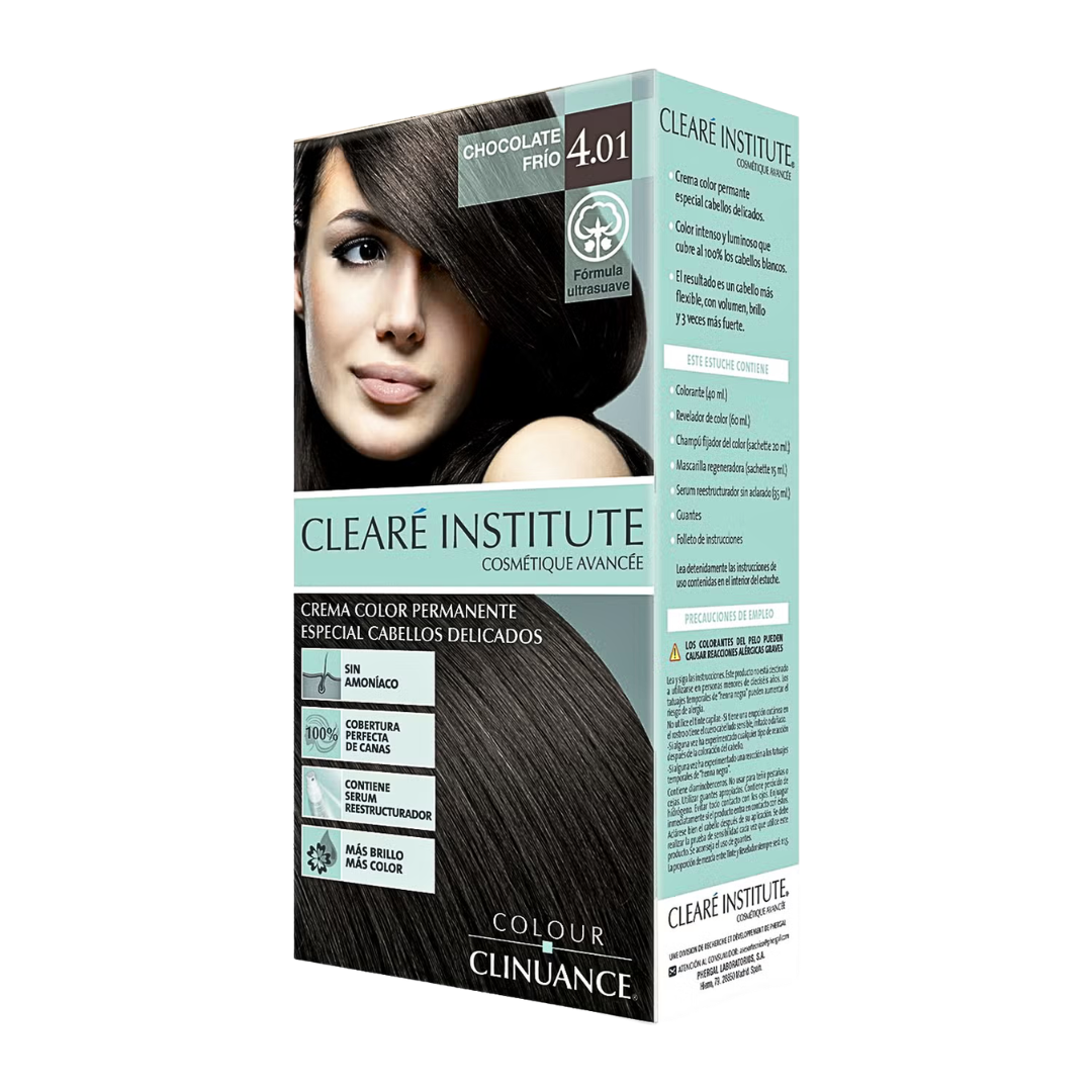 Cleare Institute Colour Clinuance 4.01 شوكولاتة باردة صبغة شعر دائمة