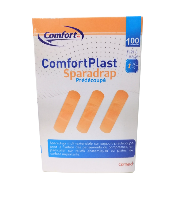 Comfort Sparadrap Extensible Adhésif Hypoallergénique 100 pièces