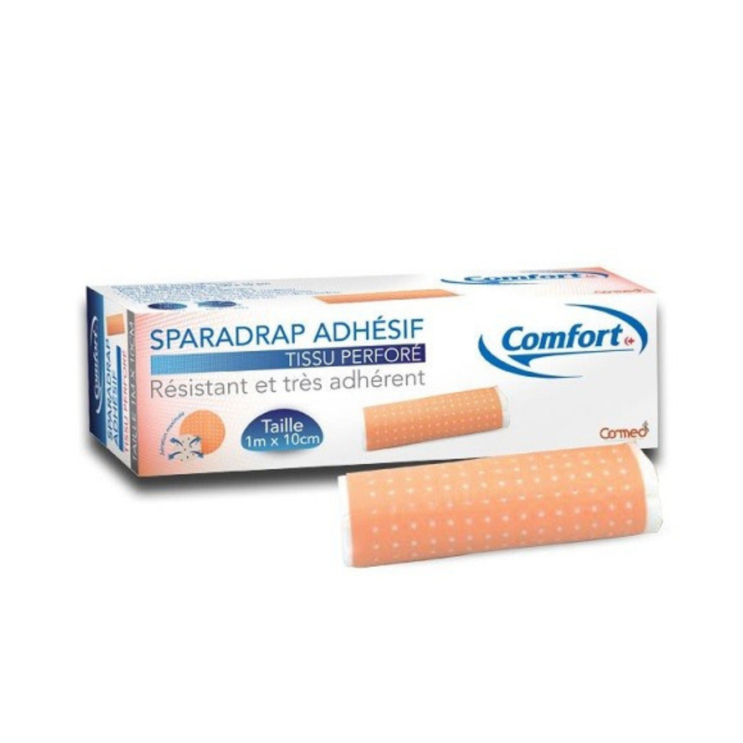 Comfort Sparadrap Adhésif Rouge Perforé 1m x 10cm
