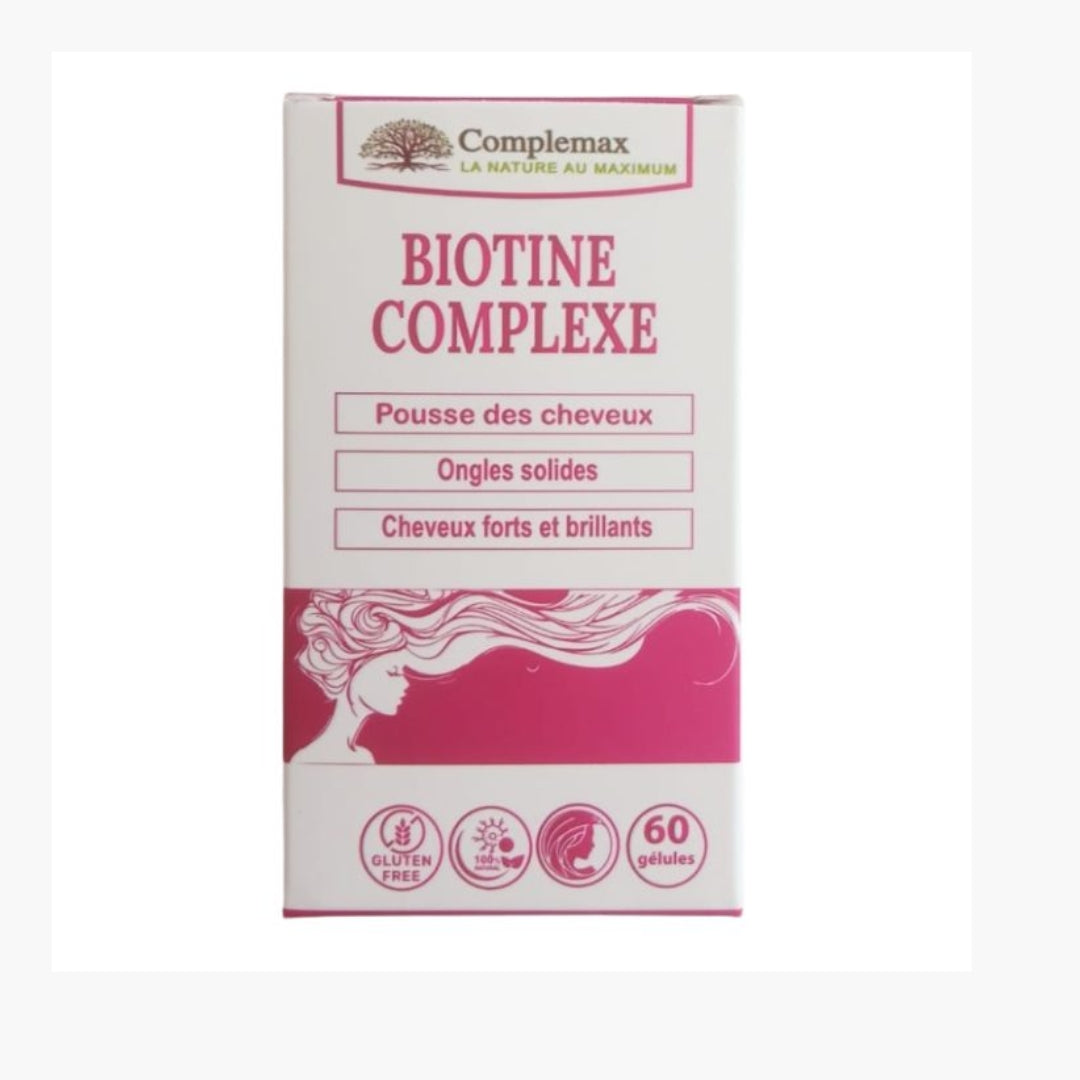 COMPLEMAX Biotine Complexe 60 Gélules Cheveux Ongles Peau