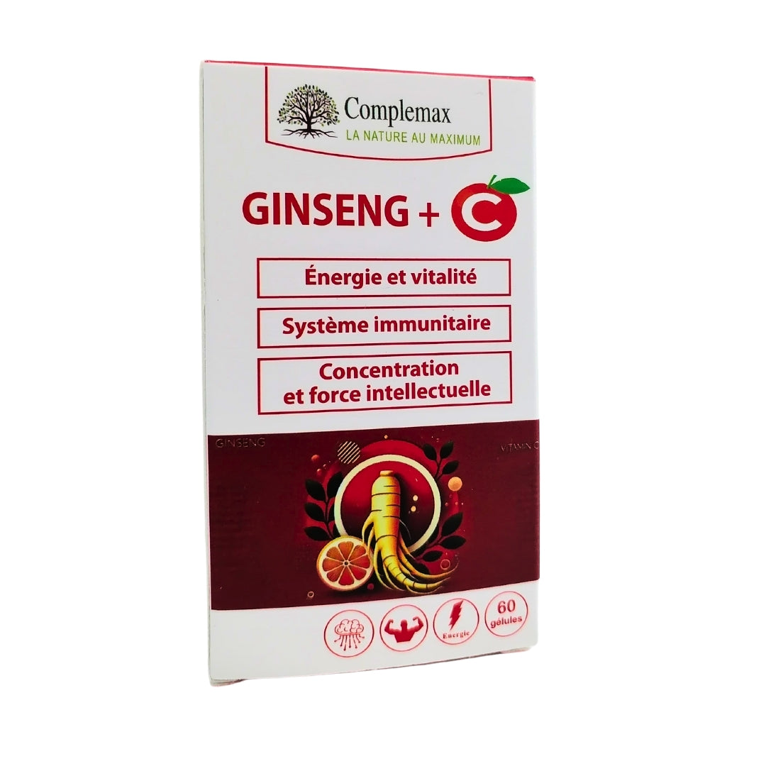 COMPLEMAX Ginseng + C 60 Gélules Vitalité et Tonus