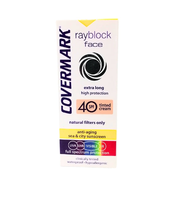 Covermark Rayblock Face Soft Brown SPF40 واقي شمس ملون للوجه 50 مل