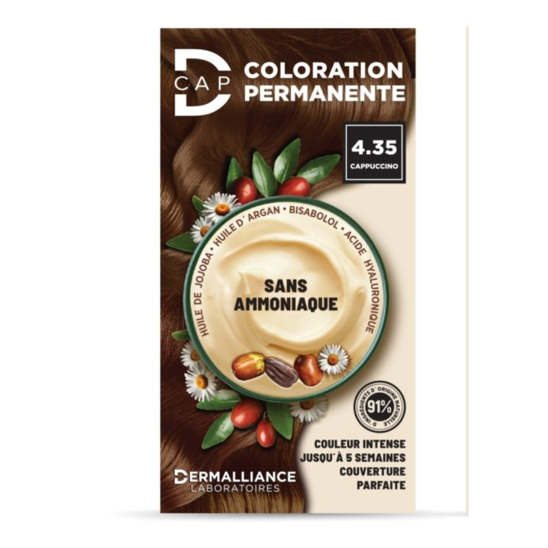 D-CAP Coloration Permanente N°4.35 Cappuccino - Châtain Doré Caramélisé
