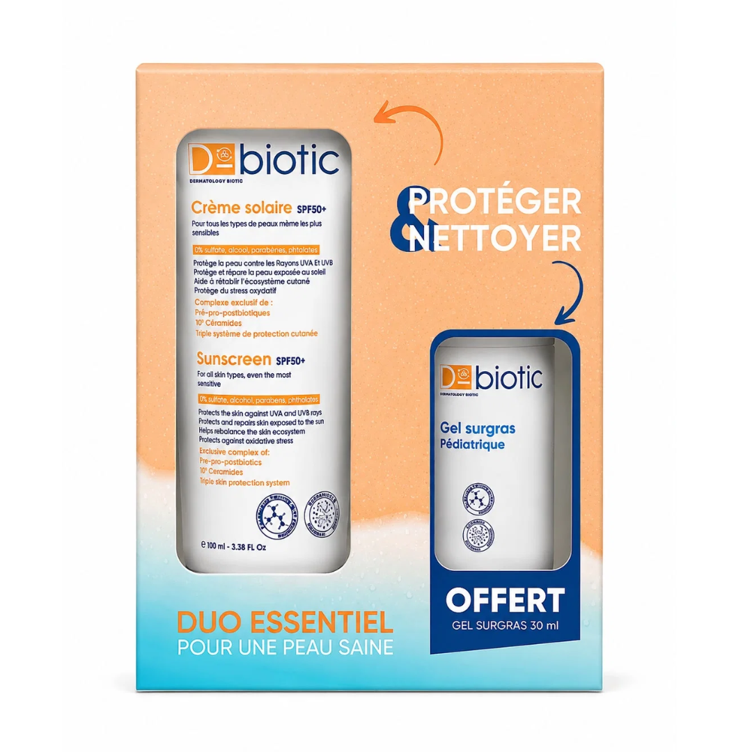 D-Biotic Duo Essentiel Creme Solaire Spf50+ 75ml + Gel Surgr