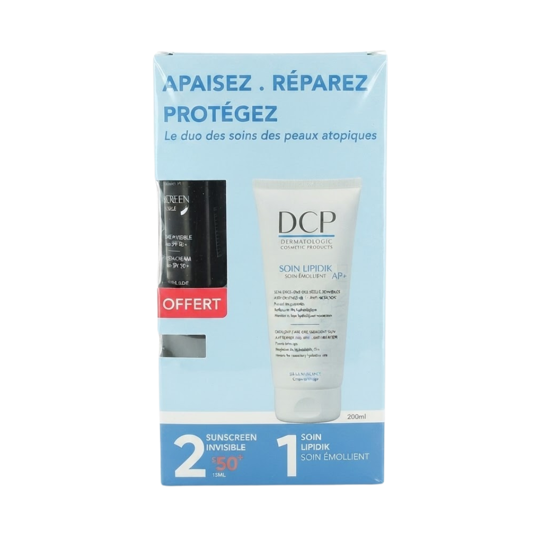 DCP Soin lipidik AP+ 200ml + Mini Sunscreen Ecran 15ml Offer