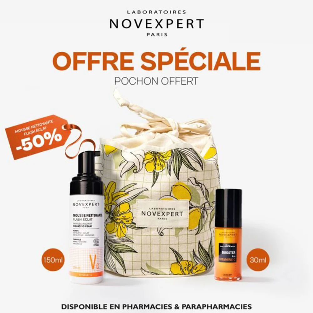 Novexpert Duo Booster Éclat Vitamine C & Mousse
