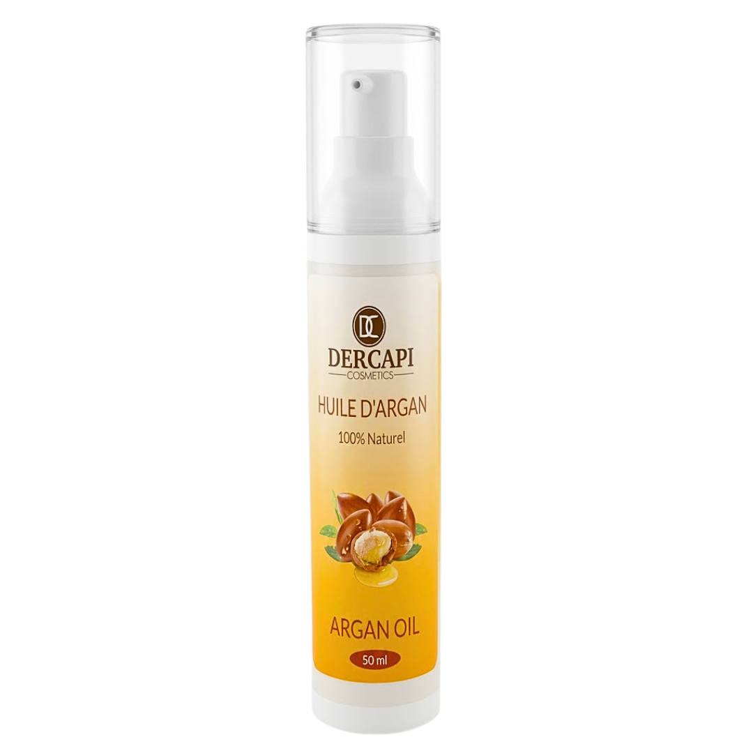 Dercapi Huile d'Argan Pure 50ml - Soin Nourrissant Peau & Cheveux