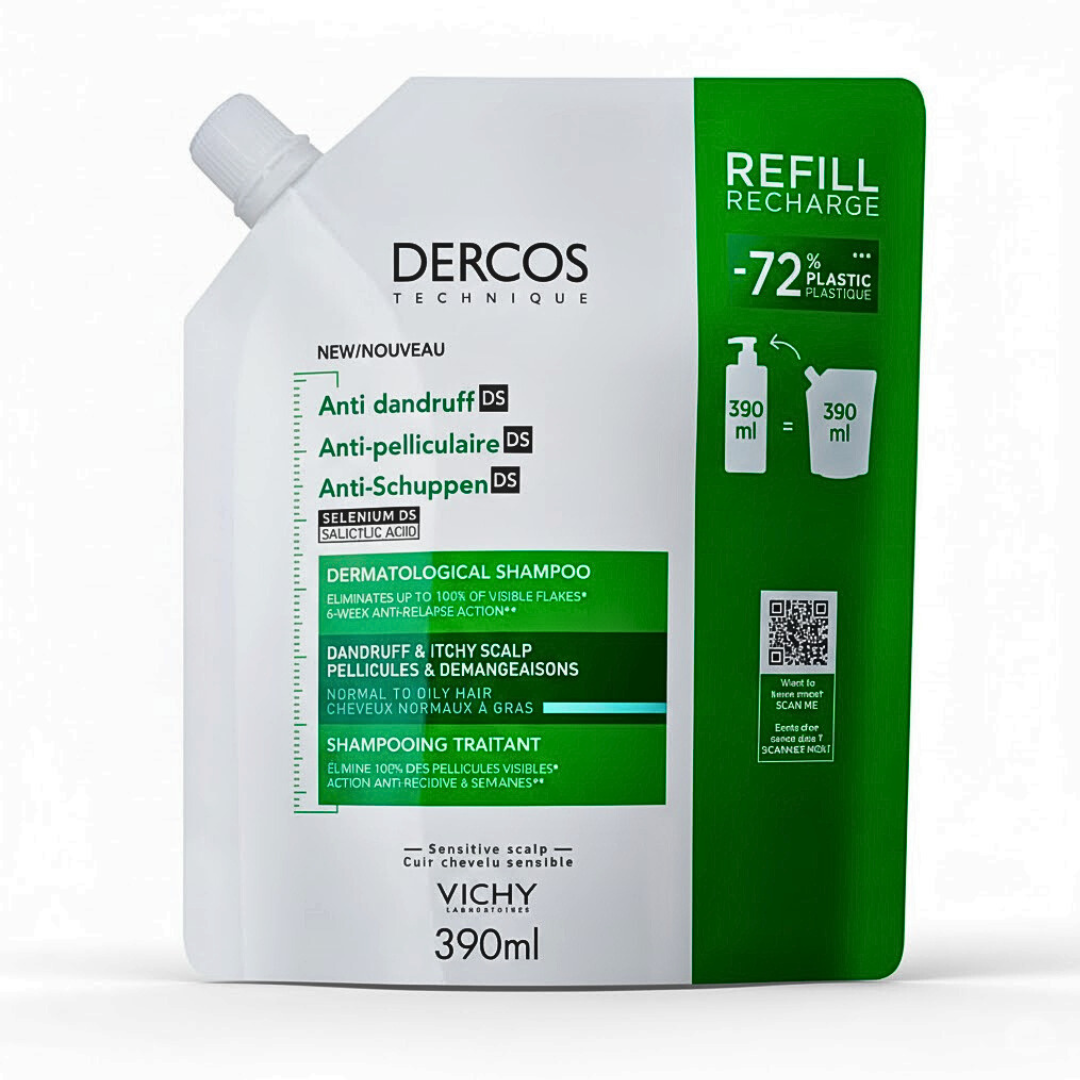 Vichy Dercos Shampoing Anti-Pelliculaire Cheveux Gras 390ml