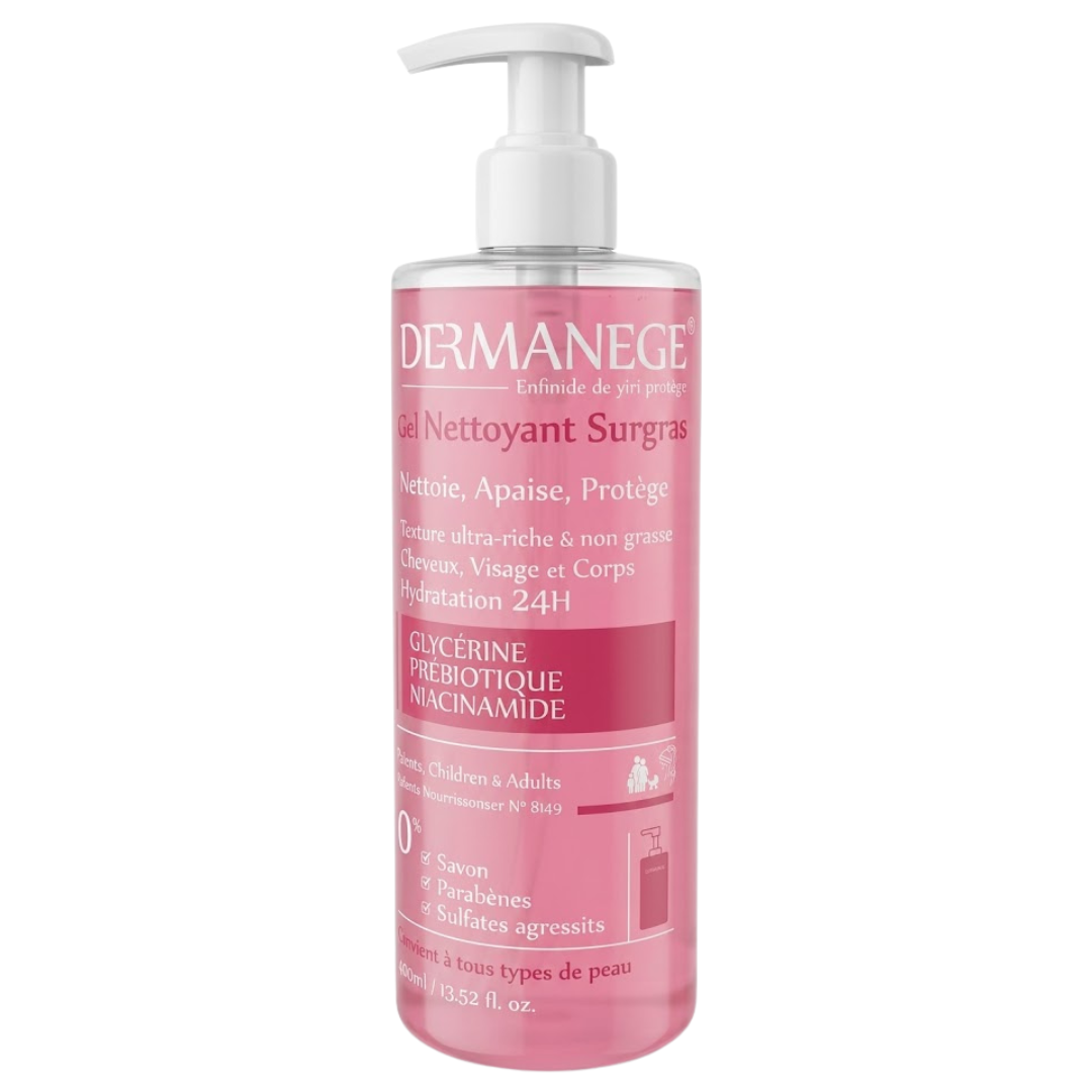 Dermanege Gel Nettoyant Surgras 400ml