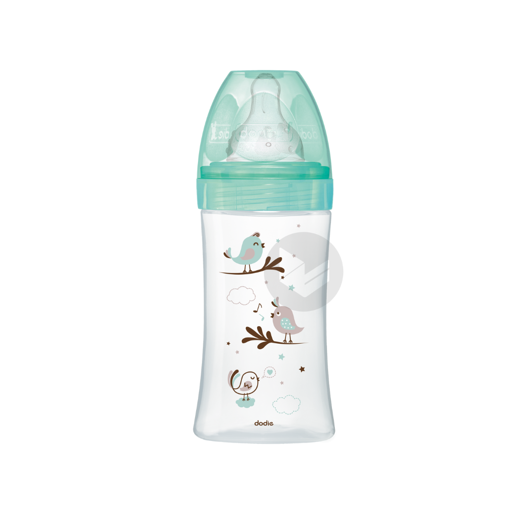 Dodie Biberon Verre Initiation+ Anti-Colique 0-6 Mois Débit 2 240ml