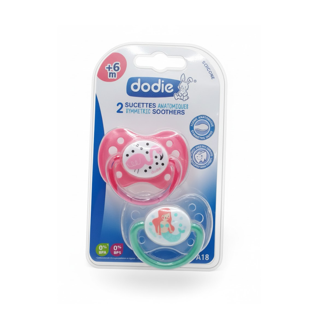 Dodie Sucettes Anatomiques +6 Mois Lot de 2 A18