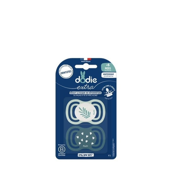 Dodie Sucette Anatomique F3 Extra Fine +6 Mois Duo Bleu