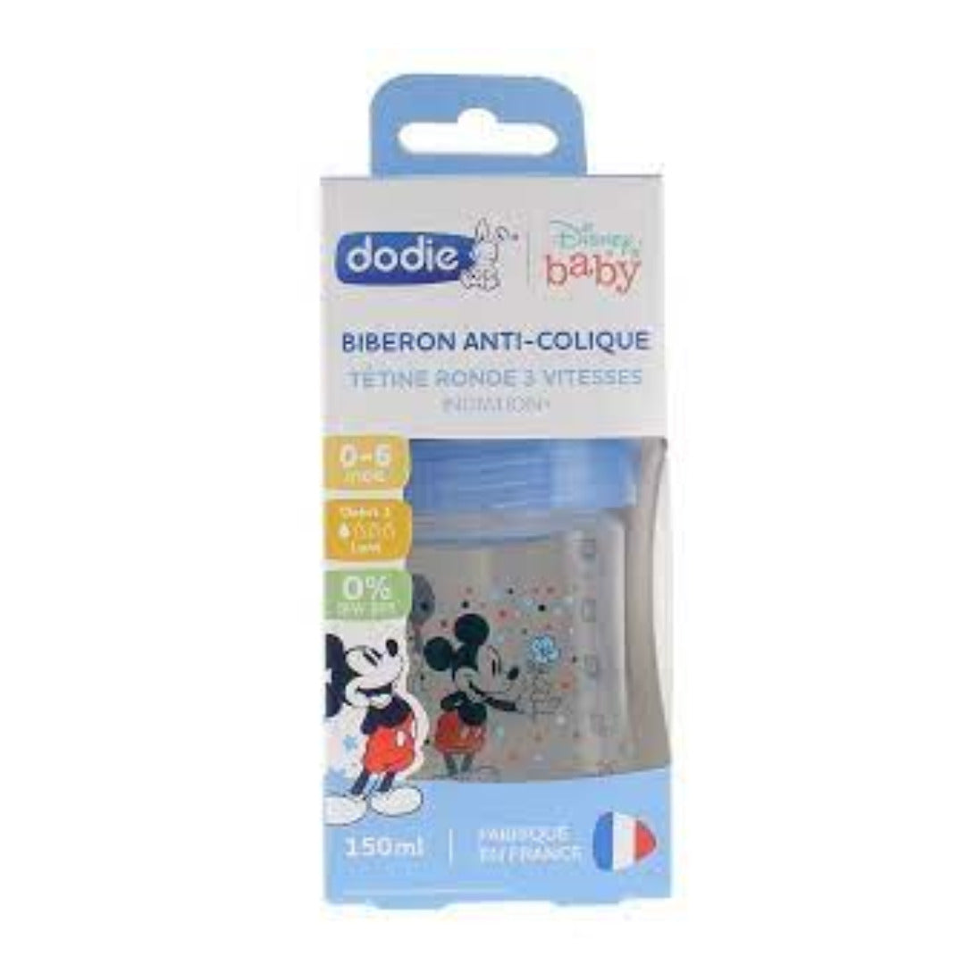 Dodie Biberon Anti-Colique Mickey Bleu 150ml