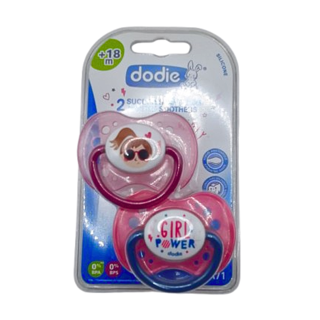 Dodie Sucette Anatomique +18 Mois Girly Betty Silicone