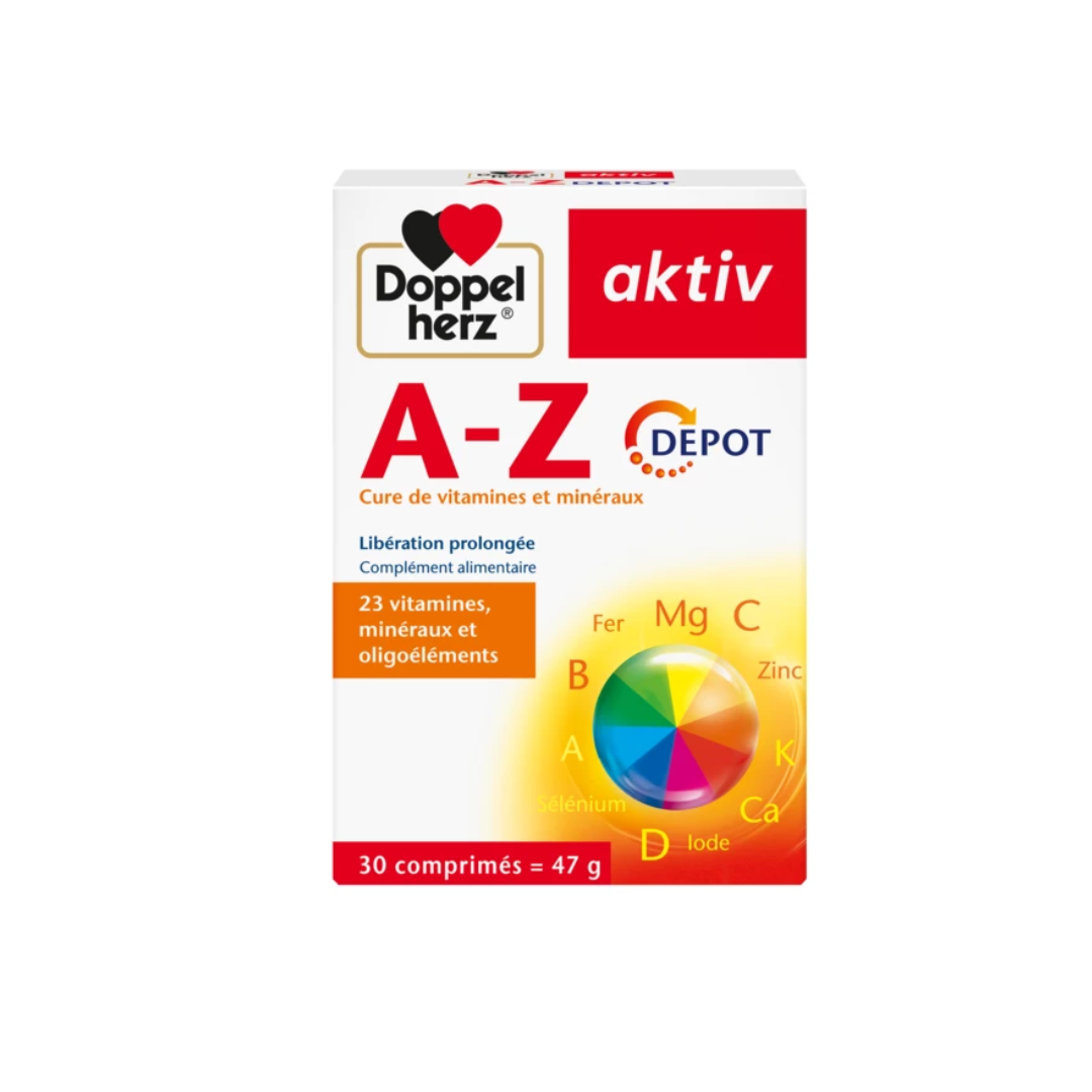Doppel Herz A-Z Depot 30 comprimés Multivitaminé Libération Progressive