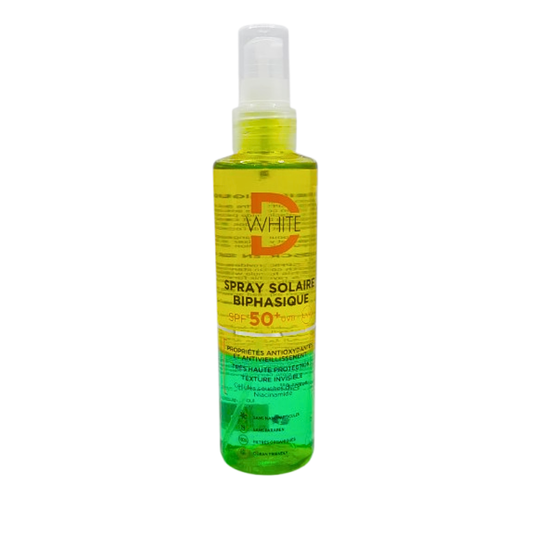 D.White Spray Solaire Biphasique SPF50+ 200ml