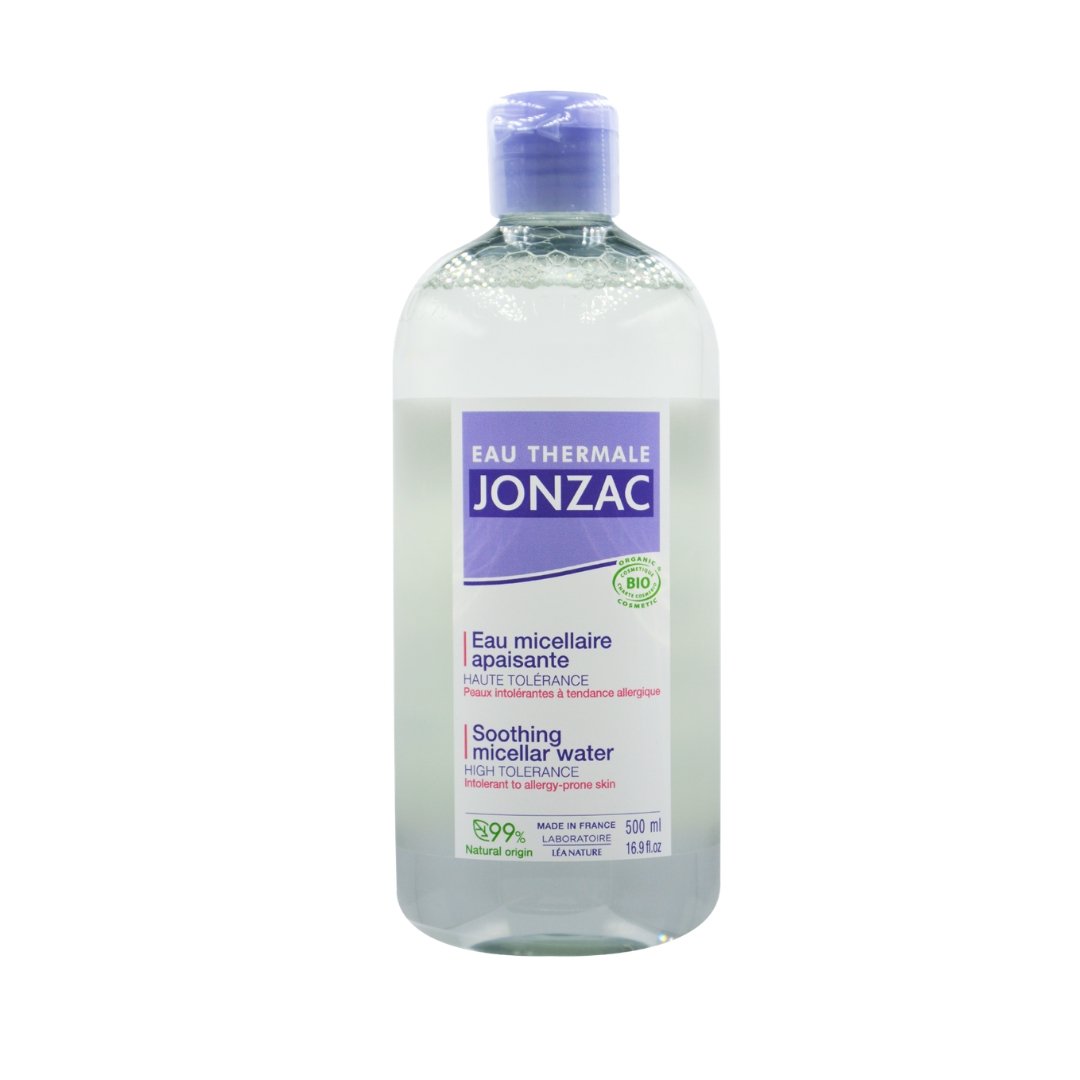 Eau Thermale Jonzac eau micellaire apaisante 500 ml, flacon, démaquillant peaux réactives