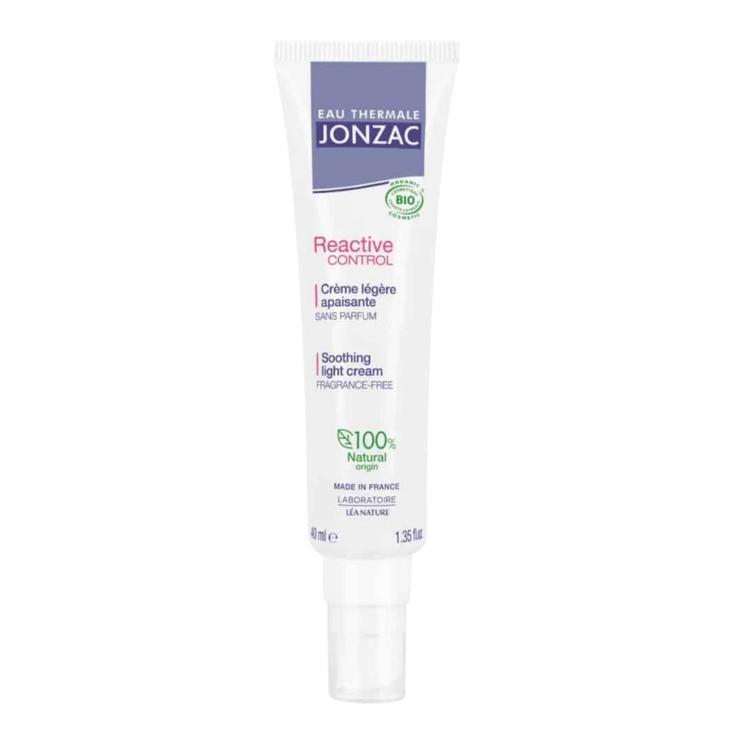 Eau Thermale Jonzac Reactive Control crème légère apaisante 40 ml, tube, peaux réactives
