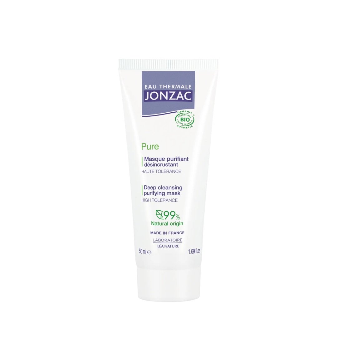 Eau Thermale Jonzac Pure masque purifiant désincrustant 50 ml, tube, peaux mixtes à grasses