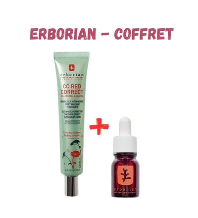 ERBORIAN مجموعة CC Red Correct بحجم 45 مل + Skin Therapy