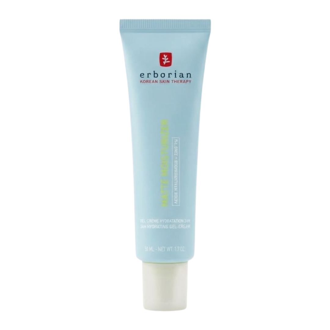 Erborian Matte Moisturizer 50 ml, tube bleu, gel-crème hydratant matifiant peaux mixtes à grasses