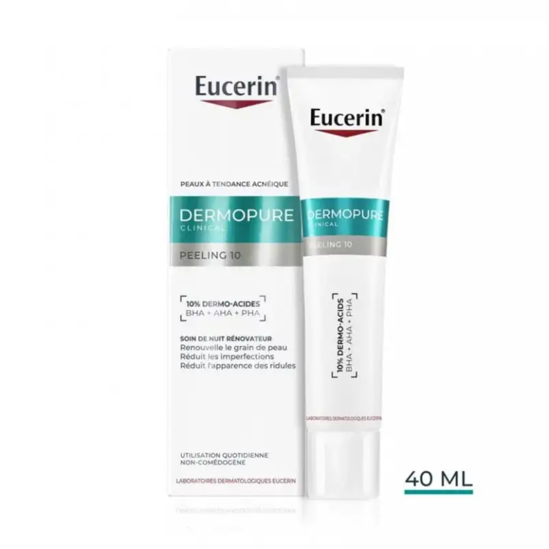 Eucerin DermoPure Clinical التقشير الليلي 10 عناية ضد العيوب 40 مل