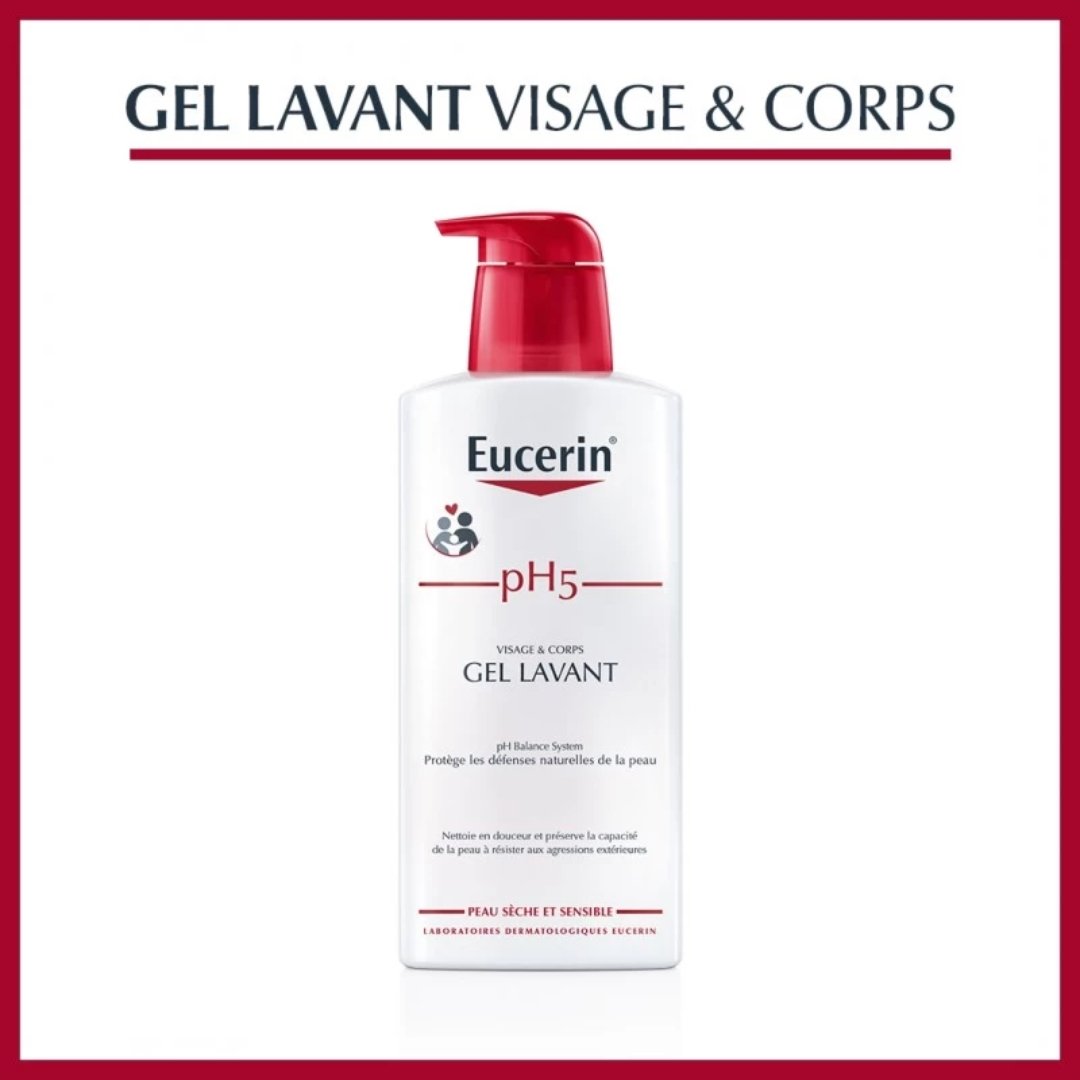 Eucerin جل غسول pH5 للبشرة الجافة والحساسة 400 مل