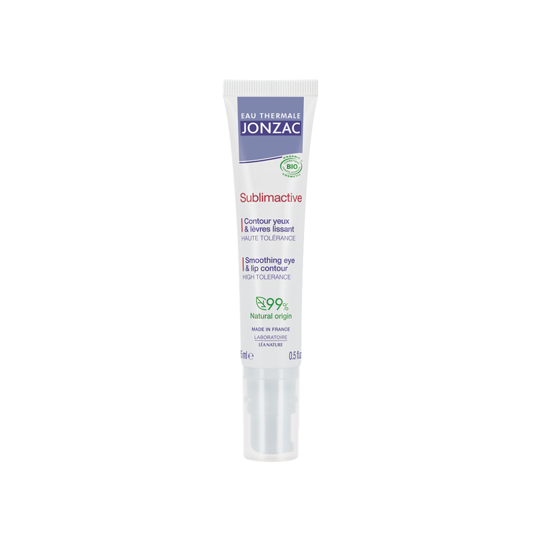 Eau Thermale Jonzac Sublimactive contour yeux et lèvres lissant 15 ml, tube, soin anti-âge