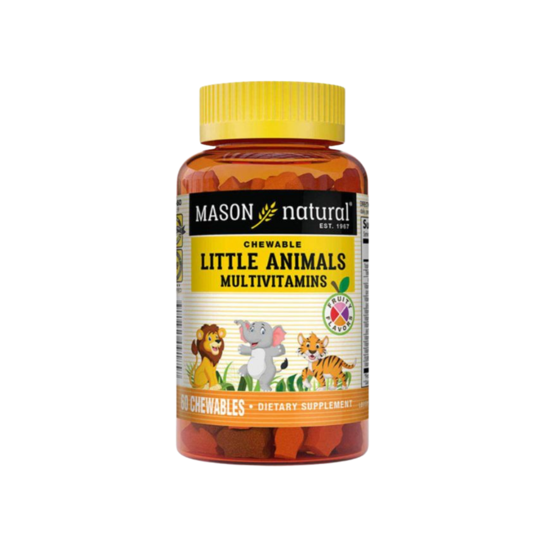 Mason Natural Little Animals Multivitamins مكمل غذائي للأطفال قابل للمضغ