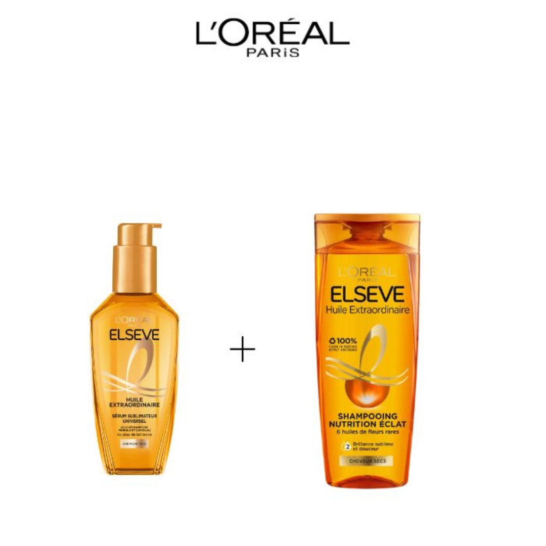 L'Oréal Elseve Huile Extraordinaire Shampoing + Sérum 2x200ml