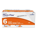 Embecta - Seringue à Insuline Micro-Fine 0,5 ml 31G 6 mm U-100 Boîte de 100