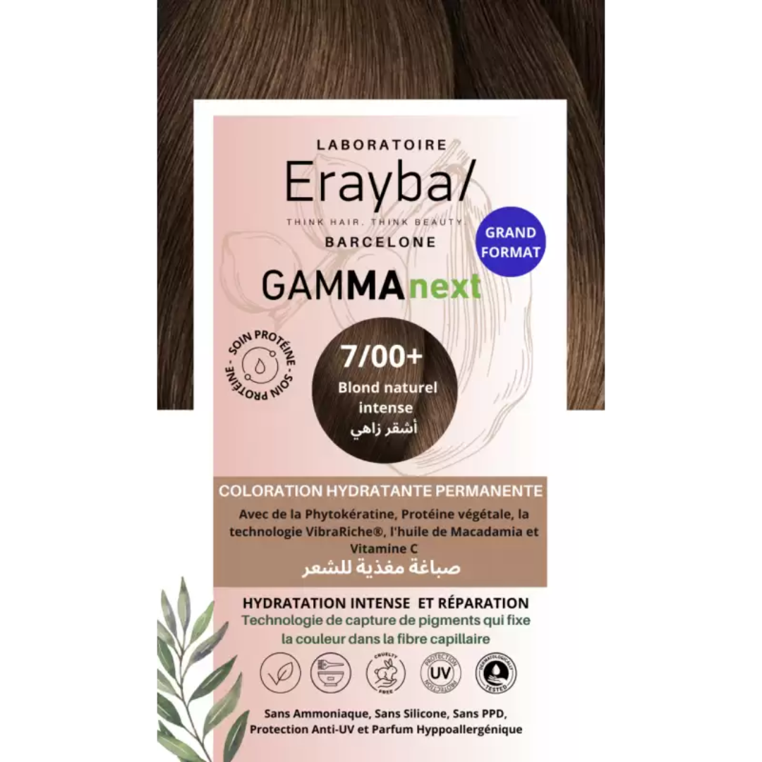 ERAYBA Gamma Next 7/00+ صبغة شعر دائمة مرطبة أشقر طبيعي مكثف