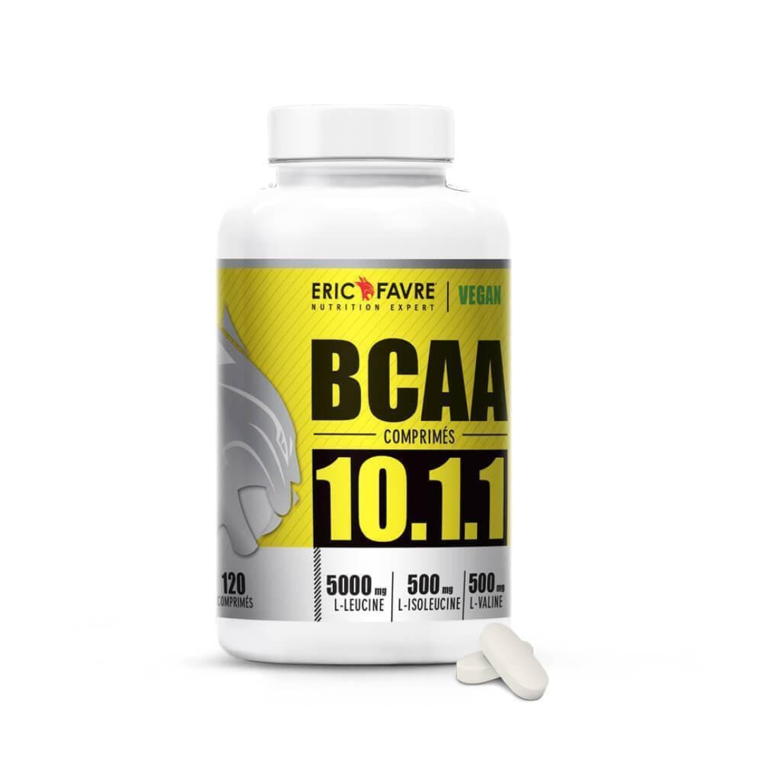 Eric Favre BCAA 10.1.1 Vegan 120 comprimés — pilulier de comprimés d'acides aminés